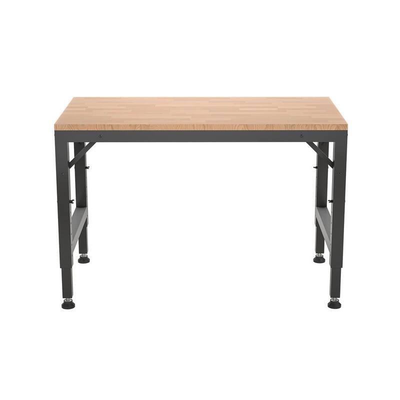 Huluwat 48 pulgadas de ancho x 24 pulgadas de profundidad Banco de trabajo de acero con un cajón y tablero de clavijas en negro - DJ-W46517479