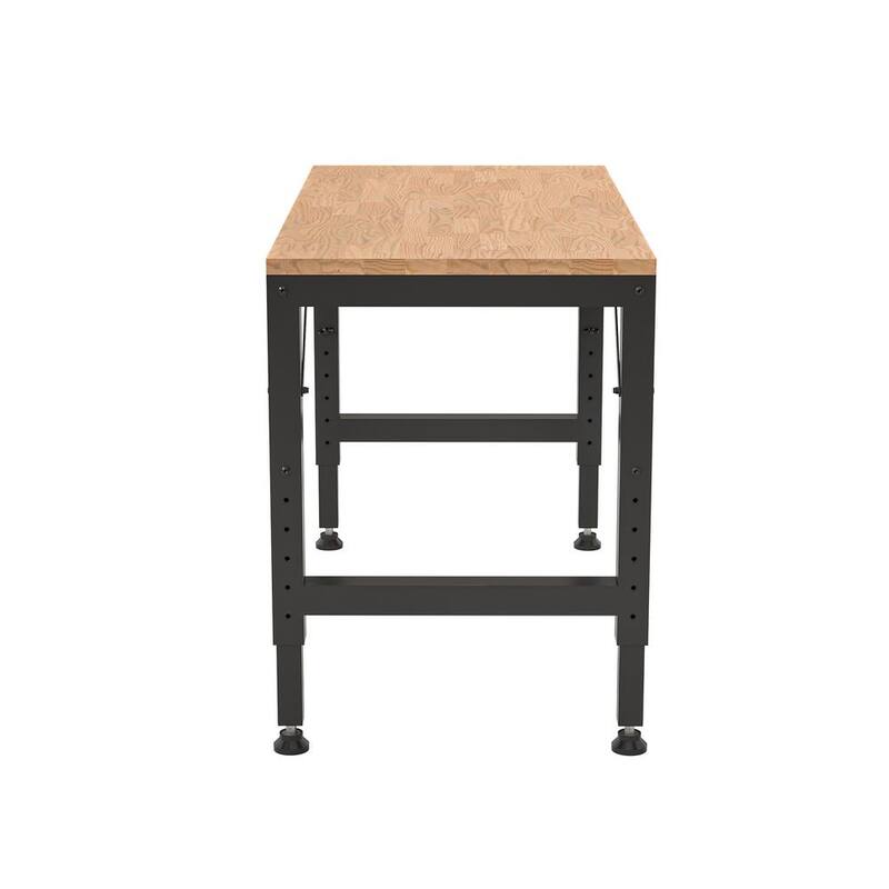 Huluwat 48 pulgadas de ancho x 24 pulgadas de profundidad Banco de trabajo de acero con un cajón y tablero de clavijas en negro - DJ-W46517479