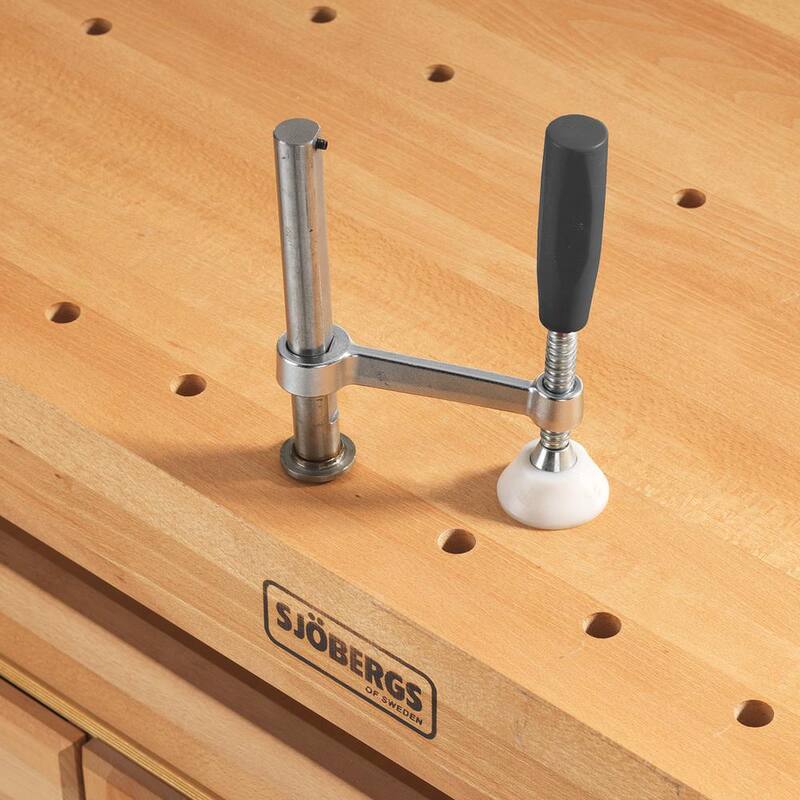 Sjobergs Scandi Plus 9 pulgadas de ancho x 17 pulgadas de largo Banco de trabajo de acero con Holdfast de 3/4 de pulgada - SJO-33639