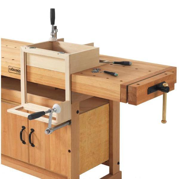 Sjobergs Scandi Plus 9 pulgadas de ancho x 17 pulgadas de largo Banco de trabajo de acero con Holdfast de 3/4 de pulgada - SJO-33639