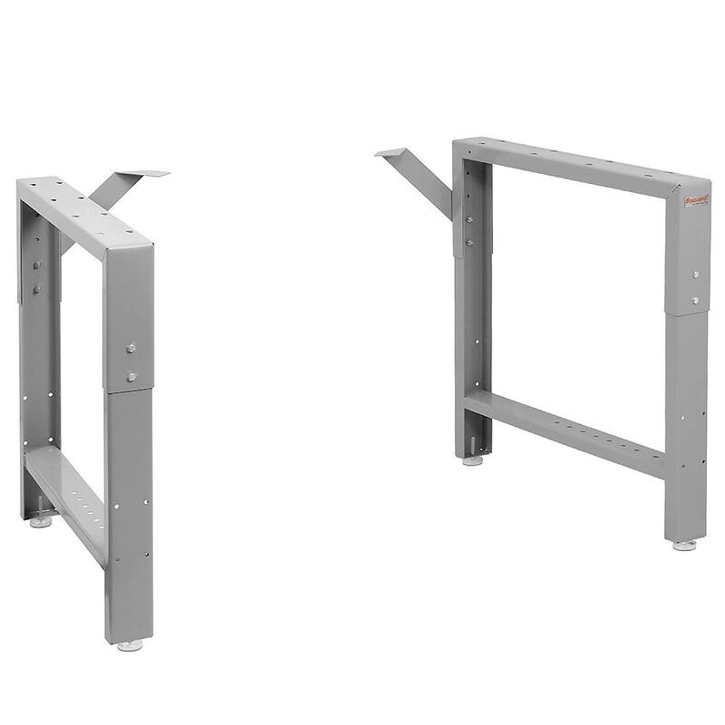 BENCHPRO 29 in. H a 35 in. H Ajustable x 26 in. D Marco de Mesa de Banco de Trabajo Gris - RAF-2-Gris
