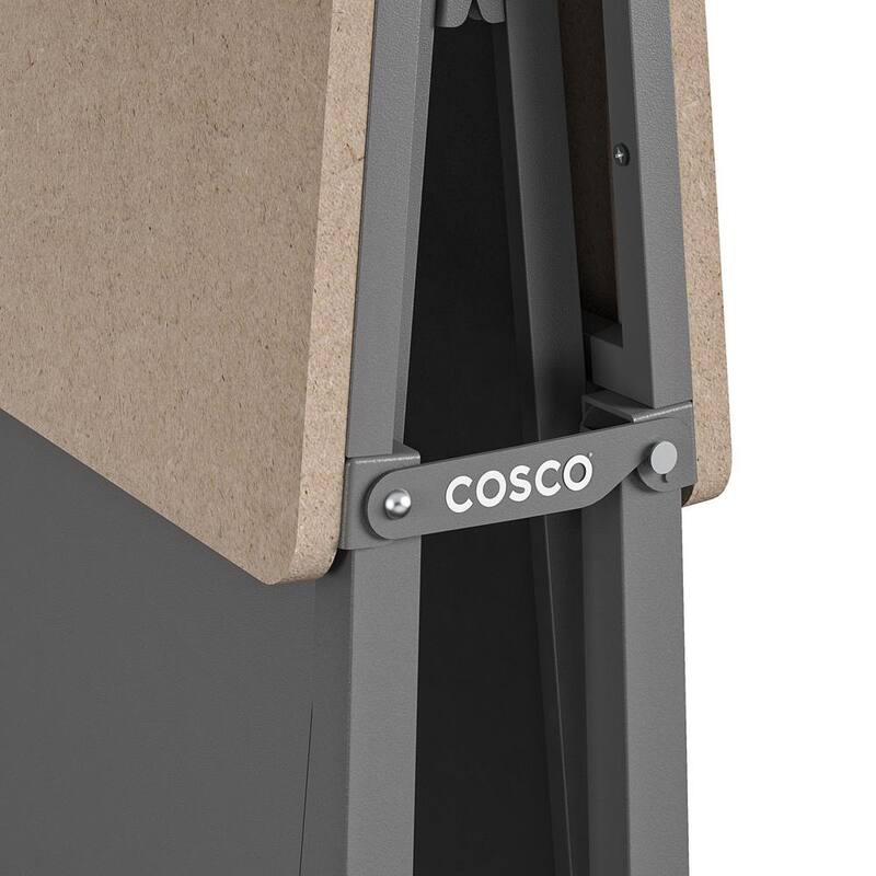 Banco de trabajo portátil Cosco SmartFold de 51 pulgadas de ancho por 27 pulgadas de profundidad con ruedas bloqueables - 66721DKG1E