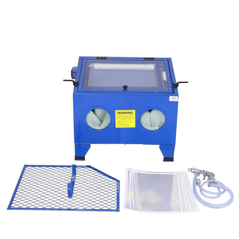 Gabinete de chorro de arena portátil de mesa de 25 galones con banco de trabajo y gabinete de chorro de arena 80 psi - GH-YDW4-1341