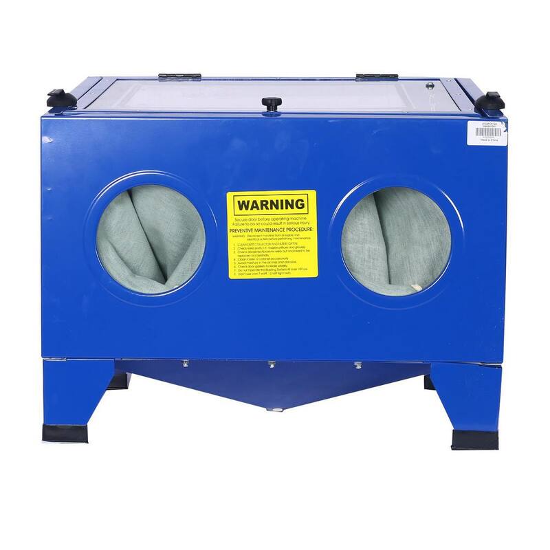 Gabinete de chorro de arena portátil de mesa de 25 galones con banco de trabajo y gabinete de chorro de arena 80 psi - GH-YDW4-1341