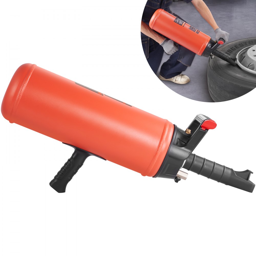 VEVOR Tire Bead Seater, 150 PSI Handheld Bead Bazooka, 2.4 Gal/9 L Air Tire Bead Blaster, Portable Tire Inflator Tool, 87-116 PSI Operating Pressure for Tractor Truck ATV Car and Automobile Repair - LTBCQ9L145PSI37Y1V0