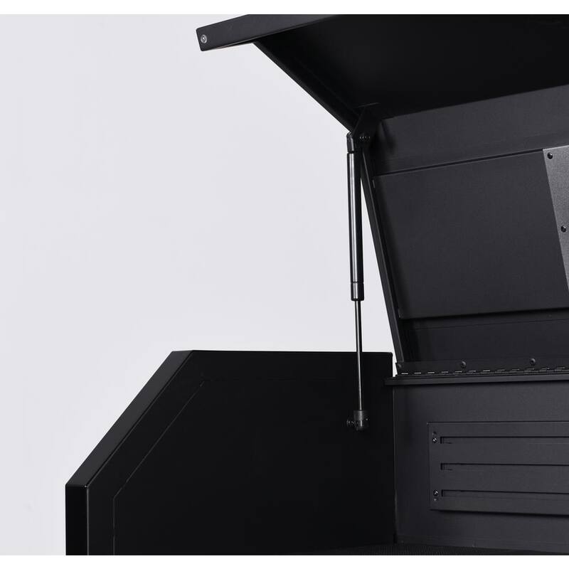 Almacenamiento de herramientas Husky de 52 pulgadas de ancho por 20 pulgadas de profundidad, combinado con cofre de herramientas rodante de servicio pesado en negro mate - H52CH6TR9HDV4
