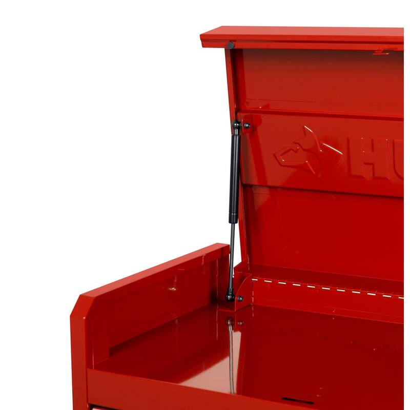 Almacenamiento de herramientas Husky de 27 pulgadas de ancho x 18 pulgadas de profundidad, combo de cofre de herramientas rodante estándar en rojo - H27CH5TR5RED