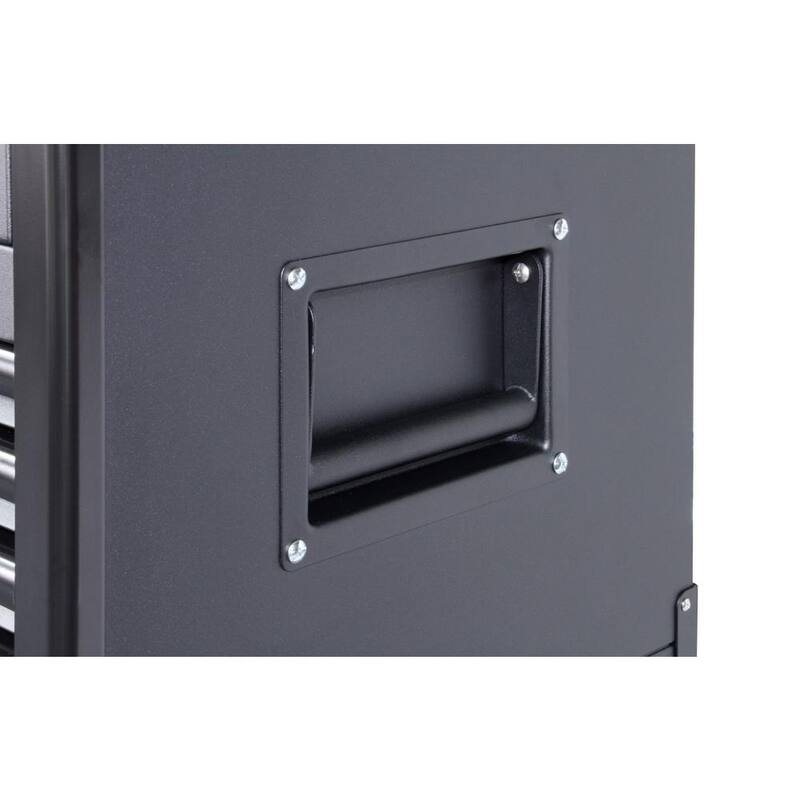 Tórax de herramientas rodante de combinación de 23 cajones de alta resistencia de 56 pulgadas de ancho x 22 pulgadas de profundidad con gabinete superior en negro mate - HOTC5623BB2S