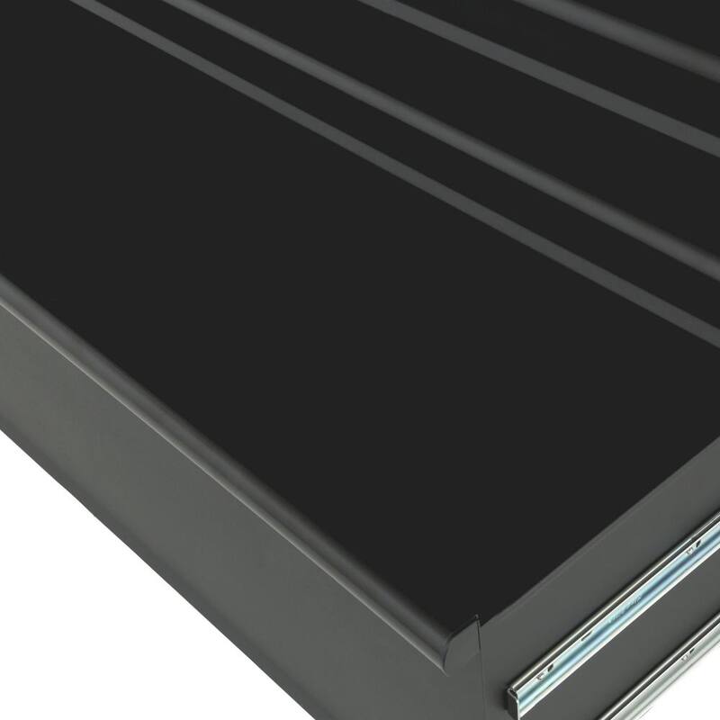 Tórax de herramientas rodante de combinación de 23 cajones de alta resistencia de 56 pulgadas de ancho x 22 pulgadas de profundidad con gabinete superior en negro mate - HOTC5623BB2S