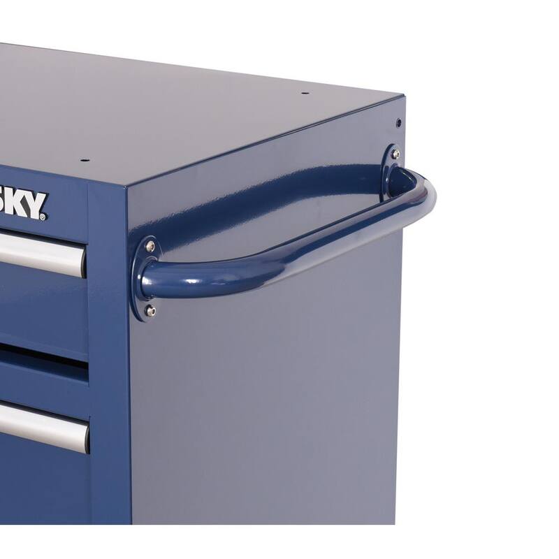 Cofre de herramientas rodante azul de 12 cajones de trabajo pesado estándar Husky de 42 pulgadas x 18 pulgadas - H42CH4TR8BLU