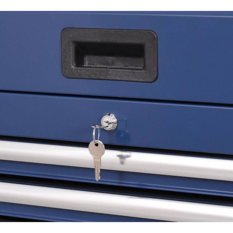 Cofre de herramientas rodante azul de 12 cajones de trabajo pesado estándar Husky de 42 pulgadas x 18 pulgadas - H42CH4TR8BLU