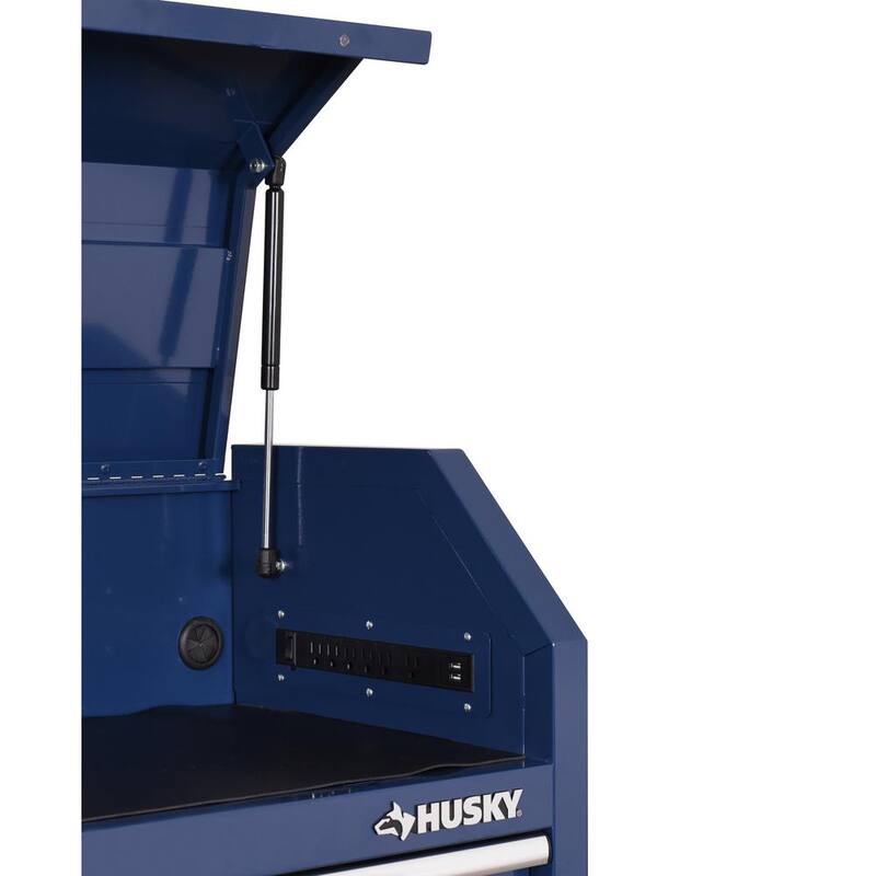 Cofre de herramientas rodante azul de 12 cajones de trabajo pesado estándar Husky de 42 pulgadas x 18 pulgadas - H42CH4TR8BLU