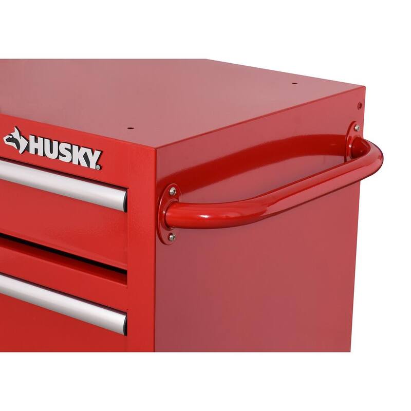 Cofre de herramientas rodante Husky Standard Duty de 42 pulgadas x 18 pulgadas con 12 cajones - Rojo