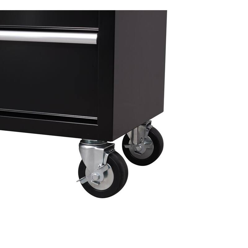 Almacenamiento de herramientas Husky 42 pulgadas de ancho x 18 pulgadas de profundidad, combo de cofre de herramientas negro de deber estándar - H42CH4TR8BLK