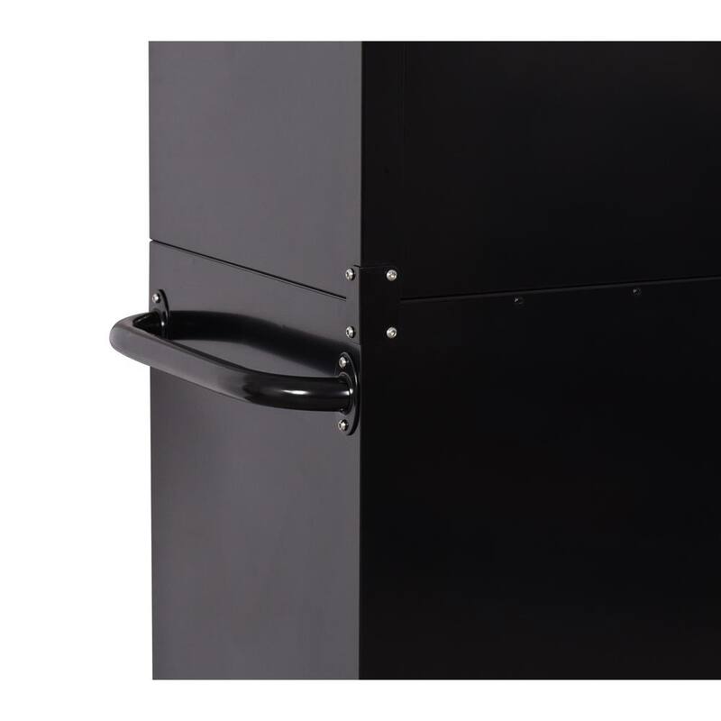 Almacenamiento de herramientas Husky 42 pulgadas de ancho x 18 pulgadas de profundidad, combo de cofre de herramientas negro de deber estándar - H42CH4TR8BLK