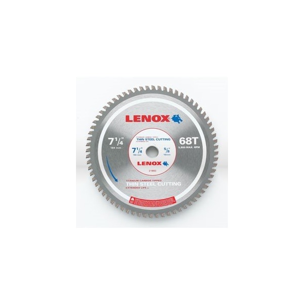 Lenox Circular Saw Blade, 7-1/4in. 68T CIRCULAR BLADE-STEEL - LEN21883