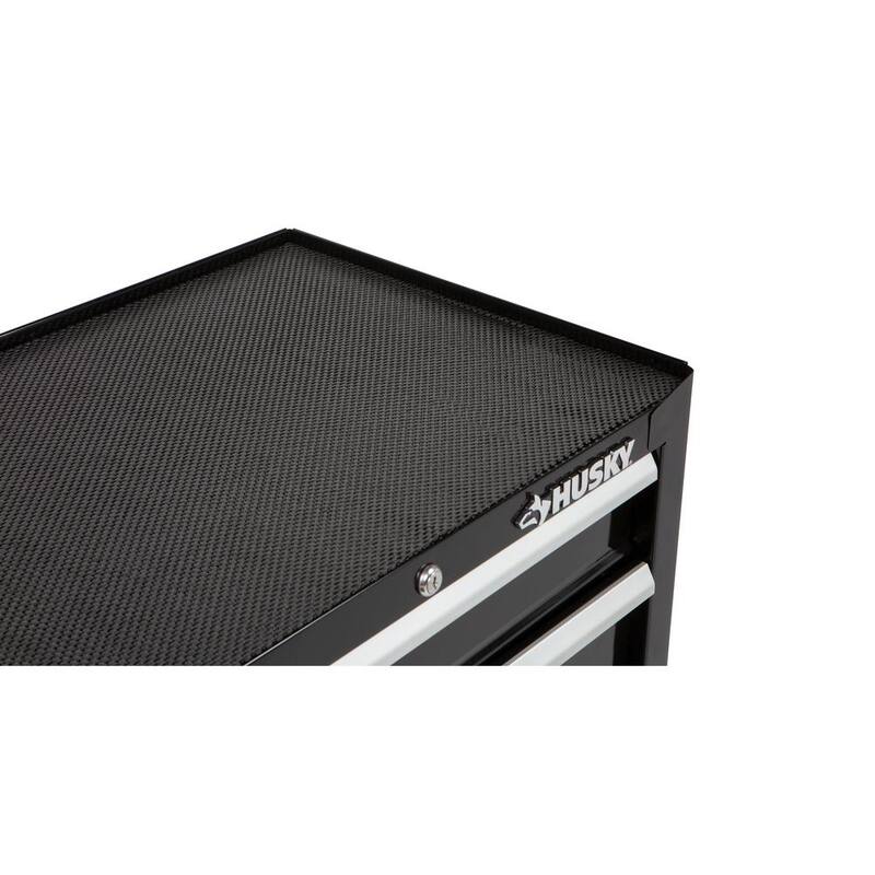 Gabinete de herramientas rodante estándar de 4 cajones, de deber estándar, en color negro brillante de 26.5 pulgadas de ancho por 18 pulgadas de profundidad - HKST98066BK