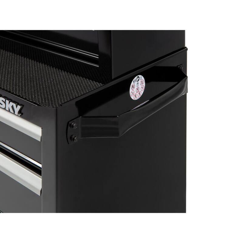 Gabinete de herramientas rodante estándar de 4 cajones, de deber estándar, en color negro brillante de 26.5 pulgadas de ancho por 18 pulgadas de profundidad - HKST98066BK