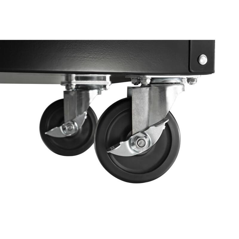 OLYMPIA 30 pulgadas de ancho x 18 pulgadas de profundidad, gabinete de herramientas con 4 cajones y ruedas en color negro - 410-141-0111