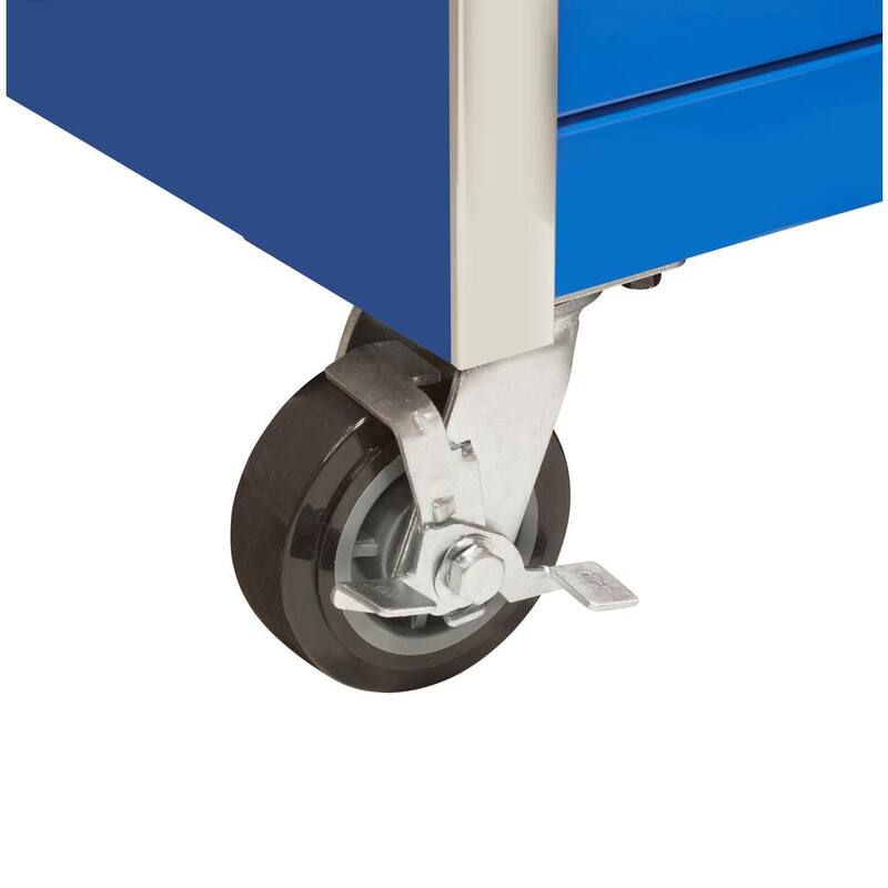 Herramientas Extreme Serie THD 55 in. W x 21 in. D 12-Drawer Gabinete de Ruedas para Herramientas en Azul - THD552112RCBL