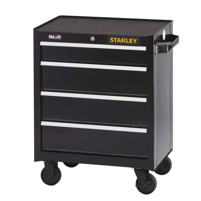 Stanley 26 in. de ancho x 18 in. de profundidad 4-Cajón Rodante de Herramientas - STST22744BK