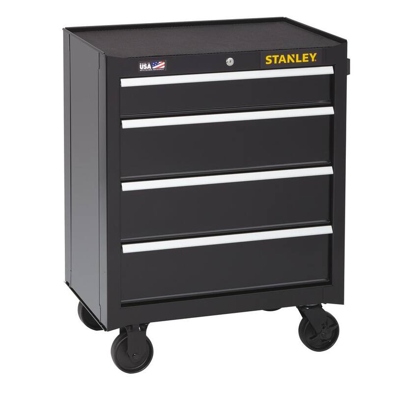 Stanley 26 in. de ancho x 18 in. de profundidad 4-Cajón Rodante de Herramientas - STST22744BK