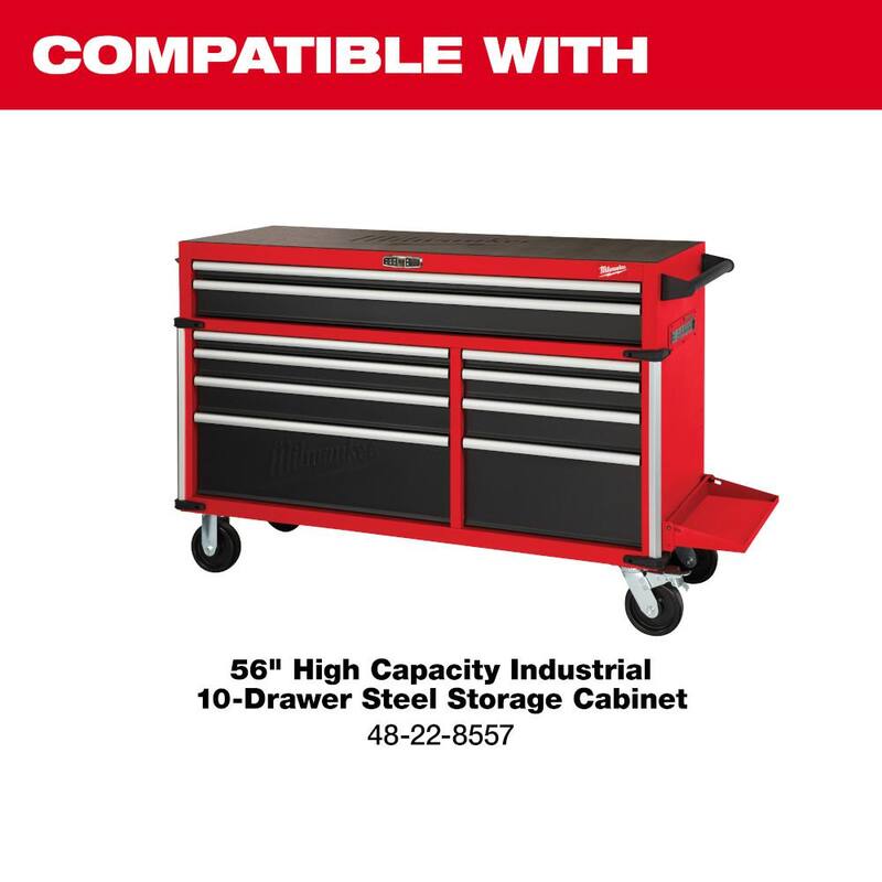 Milwaukee Gran Capacidad 56 pulgadas de Ancho x 22 pulgadas de Profundidad 8 Cajones en la Parte Superior del Gabinete de Herramientas - 48-22-8558