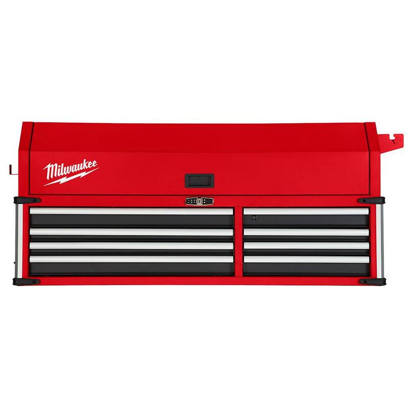 Milwaukee Gran Capacidad 56 pulgadas de Ancho x 22 pulgadas de Profundidad 8 Cajones en la Parte Superior del Gabinete de Herramientas - 48-22-8558