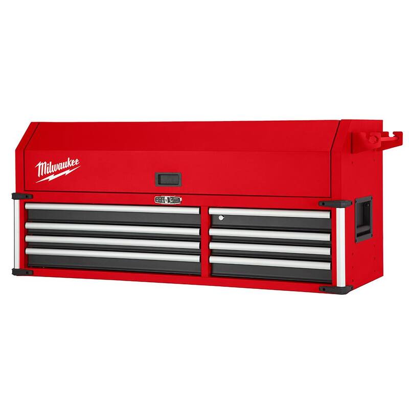Milwaukee Gran Capacidad 56 pulgadas de Ancho x 22 pulgadas de Profundidad 8 Cajones en la Parte Superior del Gabinete de Herramientas - 48-22-8558