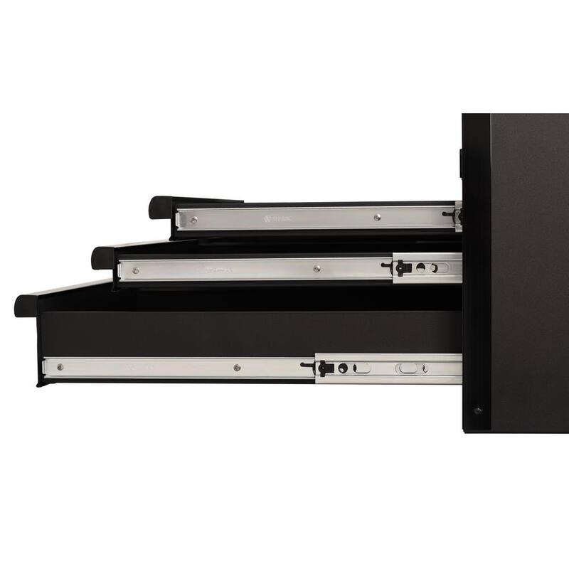 Almacenamiento de herramientas Husky 72 pulgadas de ancho x 23 pulgadas de profundidad, cofre de herramientas superior resistente en negro mate - H72CH9HD