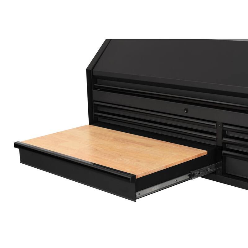 Almacenamiento de herramientas Husky 72 pulgadas de ancho x 23 pulgadas de profundidad, cofre de herramientas superior resistente en negro mate - H72CH9HD