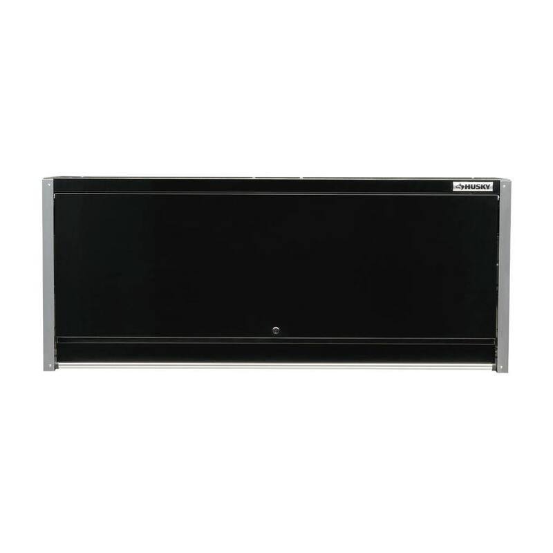 Husky 72 pulgadas de ancho x 25 pulgadas de profundidad Gabinete de almacenamiento de banco de trabajo resistente para herramientas - HPRO72HUTCHBLK