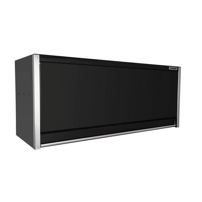 Husky 72 pulgadas de ancho x 25 pulgadas de profundidad Gabinete de almacenamiento de banco de trabajo resistente para herramientas - HPRO72HUTCHBLK