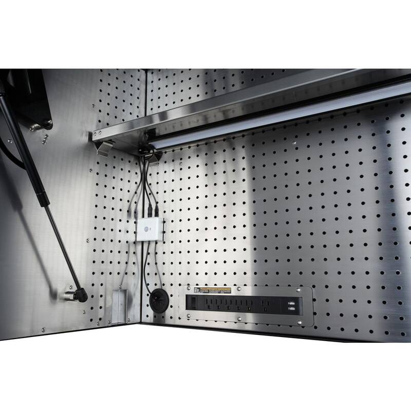 Husky 72 pulgadas de ancho x 25 pulgadas de profundidad Gabinete de almacenamiento de banco de trabajo resistente para herramientas - HPRO72HUTCHBLK