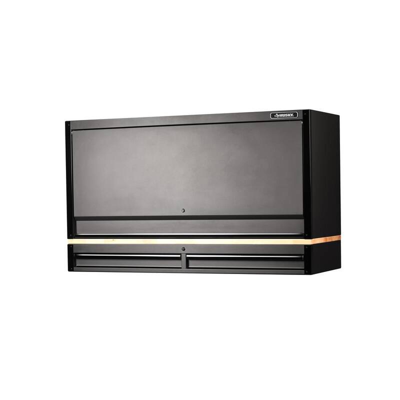 Almacenamiento de herramientas Husky de 61 pulgadas de ancho x 23 pulgadas de profundidad, cofre de herramientas superior resistente con elevador - 61HUTCH