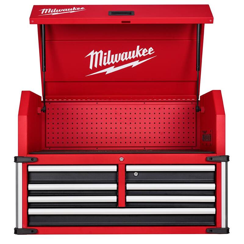 Almacenamiento de herramientas Milwaukee de 36 pulgadas de ancho x 22 pulgadas de profundidad, cofre superior de alta capacidad para herramientas - 48-22-8538