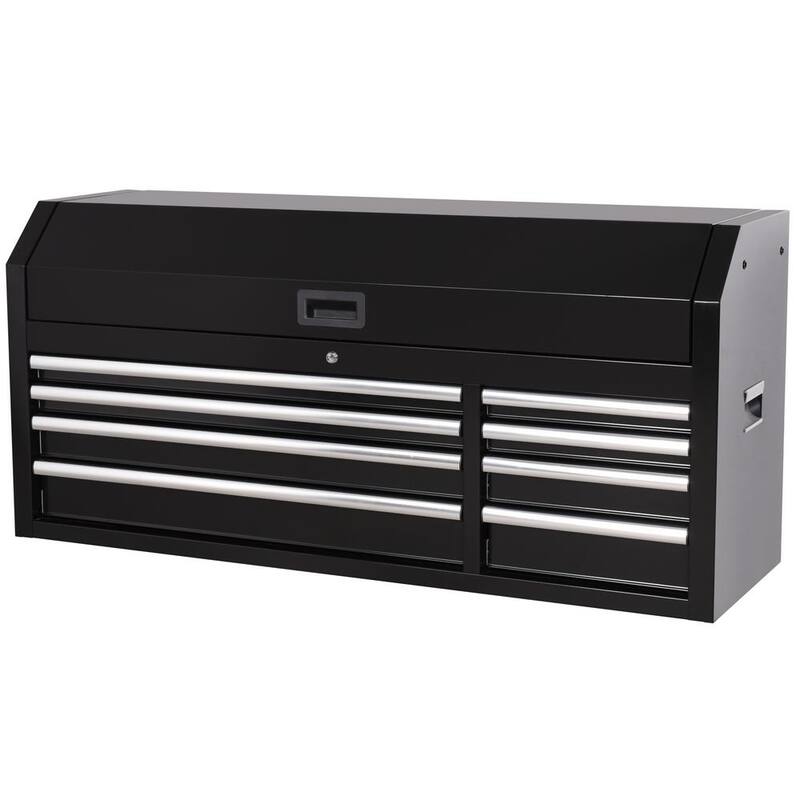 Almacenamiento de herramientas modular Husky de 52 pulgadas de ancho x 16 pulgadas de profundidad con cajón estándar negro en la parte superior - H52CH8MOD