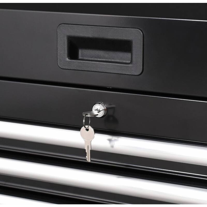 Almacenamiento de herramientas modular Husky de 52 pulgadas de ancho x 16 pulgadas de profundidad con cajón estándar negro en la parte superior - H52CH8MOD