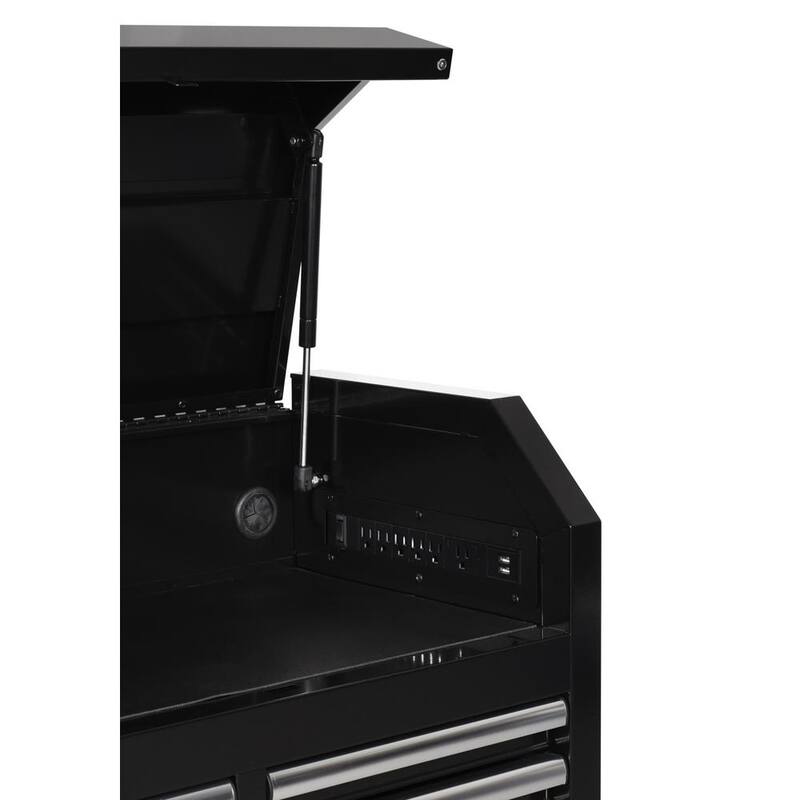 Almacenamiento de herramientas modular Husky de 52 pulgadas de ancho x 16 pulgadas de profundidad con cajón estándar negro en la parte superior - H52CH8MOD