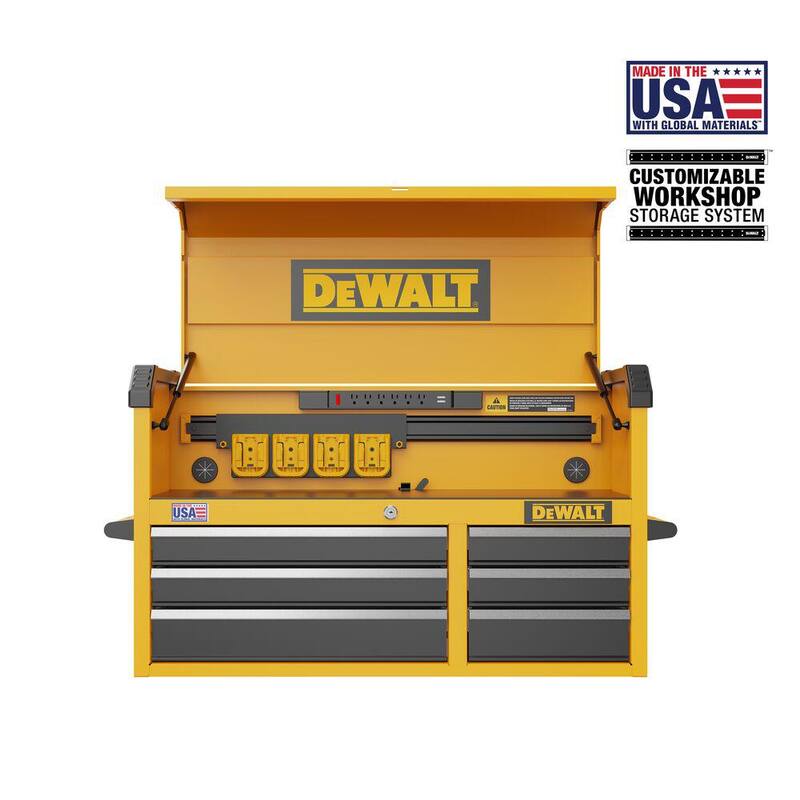 DEWALT 41 pulg. de ancho x 19 pulg. de profundidad 6 cajones - Gabinete superior para herramientas DWST41061