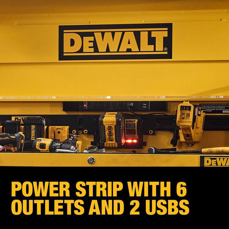 DEWALT 41 pulg. de ancho x 19 pulg. de profundidad 6 cajones - Gabinete superior para herramientas DWST41061