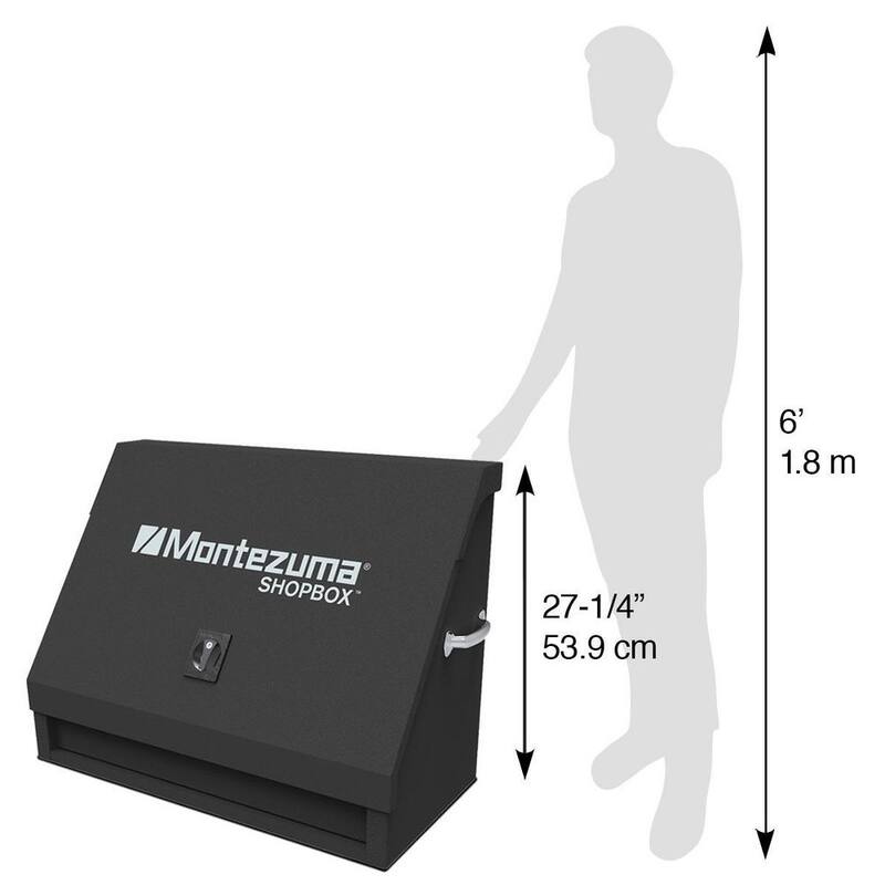Montezuma 37 pulgadas de ancho x 18 pulgadas de profundidad 1 cajón Caja de herramientas portátil de acero negro para tiendas Triángulo para llaves, llaves y destornilladores - SB360DB