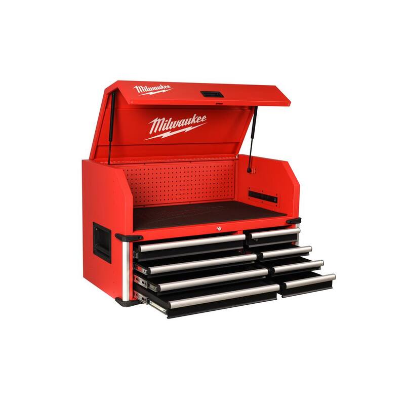 Cofre de herramientas superior con 8 cajones de alta capacidad de Milwaukee de 41 pulg. de ancho x 22 pulg. de profundidad - 48-22-8547