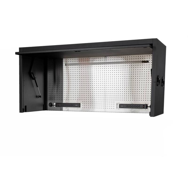 Almacenamiento de herramientas modular Husky Heavy Duty 62 pulgadas de ancho x 24 pulgadas de profundidad, cofre de herramientas negro mate en la parte superior - HOTC62XDBB1U
