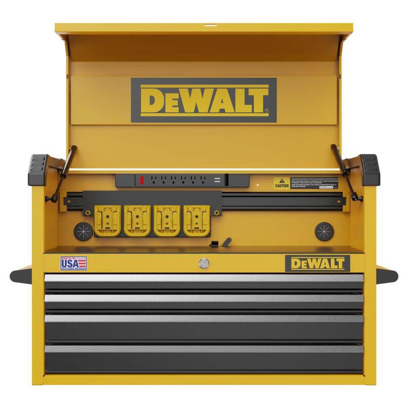 Gabinete de herramientas superior de 4 cajones DEWALT 37 in. W x 19 in. D - DWST37041