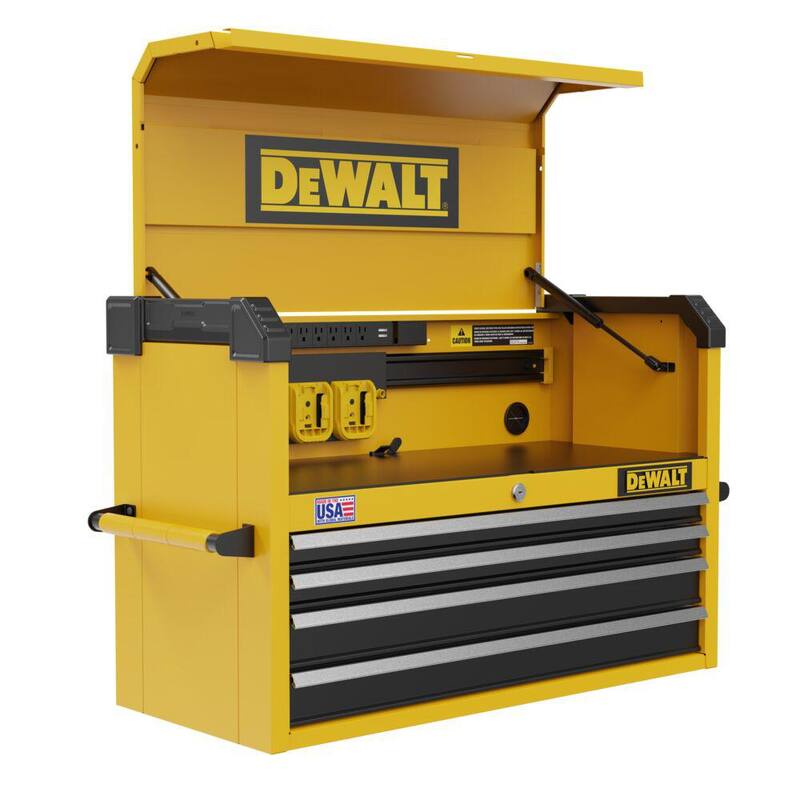 Gabinete de herramientas superior de 4 cajones DEWALT 37 in. W x 19 in. D - DWST37041