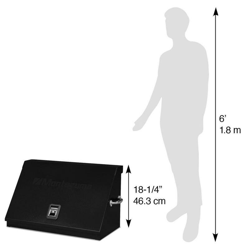 Montezuma 31 pulgadas de ancho x 15 pulgadas de profundidad. Gabinete de herramientas portátil con tapa triangular para enchufes, llaves y desarmadores en recubrimiento de polvo negro - ME300B