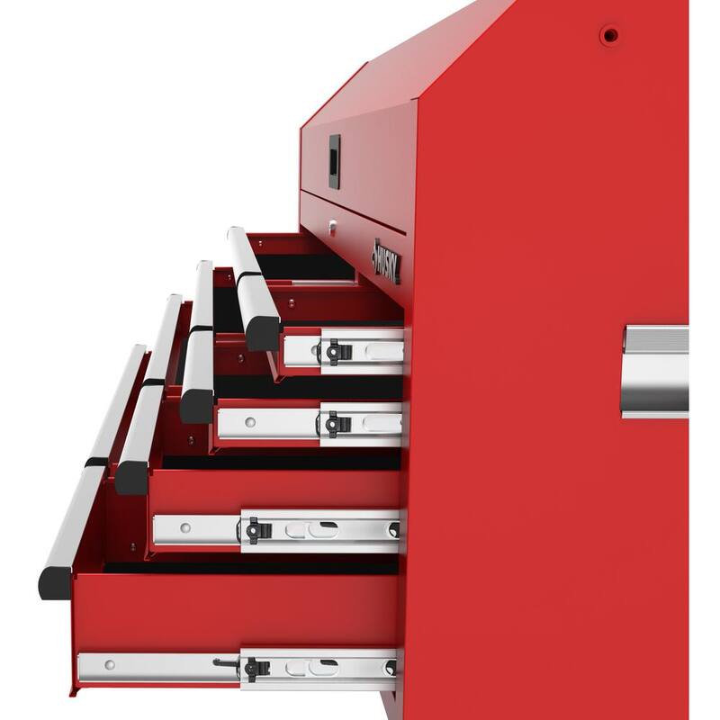 Husky Almacenamiento de Herramientas Modular 52 pulgadas de ancho x 16 pulgadas de profundidad Caja de Herramientas con Tapa Roja de Servicio Estándar - H52CH8MODRED