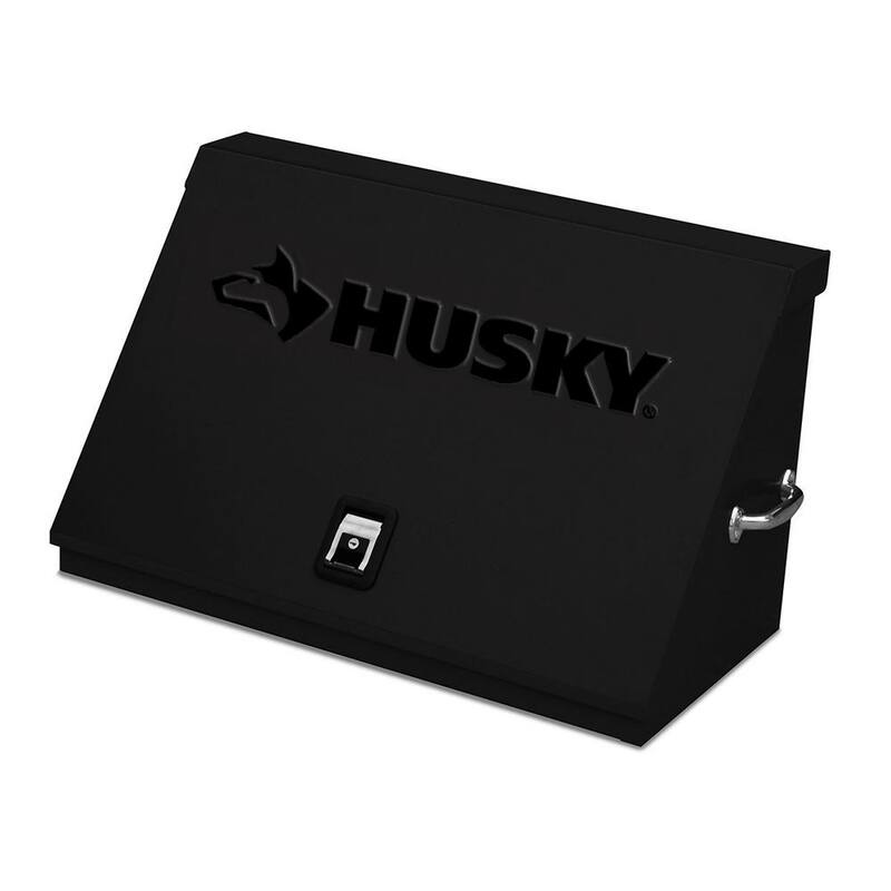 Husky Heavy-Duty 36 pulgadas de ancho x 17 pulgadas de profundidad Cofre de acero negro portátil con tapa triangular para sockets, llaves y desarmadores - THD36280