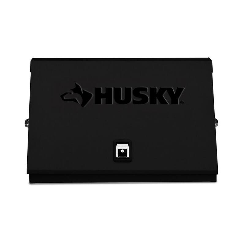 Husky Heavy-Duty 36 pulgadas de ancho x 17 pulgadas de profundidad Cofre de acero negro portátil con tapa triangular para sockets, llaves y desarmadores - THD36280